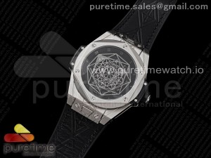 Big Bang Unico Sang Bleu Titanium HBF Skeleton Dial on Black Gummy Strap HUB1213