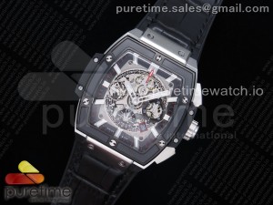 Spirit of Big Bang SS HBF Best Edition Black Bezel White Dial on Black Gummy Strap A7750 