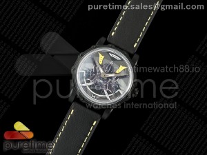 Hankham PVD Samurai Dial on Black Leather Strap MIYOTA 8215