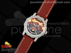 Hankham SS Samurai Dial on Red Leather Strap MIYOTA 8215