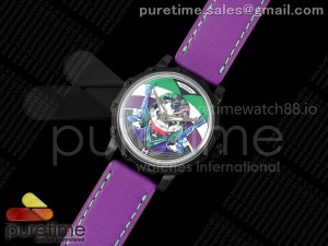 Hankham PVD Joker Dial on Purple Leather Strap MIYOTA 8215