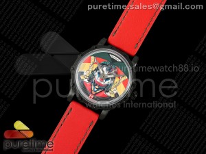 Hankham PVD Joker Dial on Red Leather Strap MIYOTA 8215