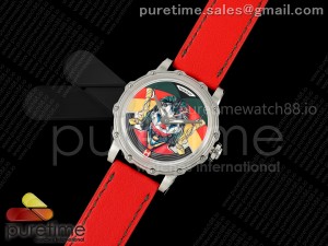 Hankham SS Joker Dial on Red Leather Strap MIYOTA 8215