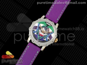 Hankham Two Tone Joker Dial on Purple Leather Strap MIYOTA 8215