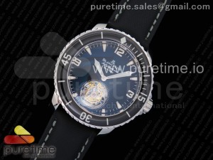 Fifty Fathoms Tourbillon SS JBF Best Edition Black Dial on Black Nylon Strap (Free Extra Strap)