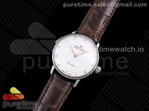 Sexual Revolution Erotic Watch SS XBF White Dial Gold Markers on Brown Leather Strap A23J