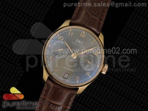 Portuguese Real PR RG IW500702 ZF 1:1 Best Edition on Brown Leather Strap A52010 V3