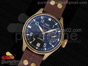 Big Pilot RG Black Dial on Brown Leather Strap A23J