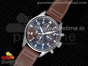 Pilot Chrono IW377713 "ANTOINE DE SAINT EXUPÉRY" ZF 1:1 Best Edition on Brown Leather Strap A7750