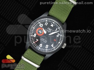 Mark XVIII 'TOPGUN SFTI' Ceramic M+F Best Edition Black Dial on Green Nylon Strap A35111