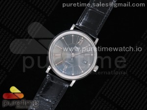 Portofino Automatic 37 SS M+F 1:1 Best Edition Gray Dial on Black Crocodile Strap A35111