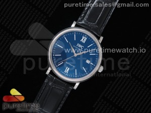 Portofino '150 Years' IW356518 V7F 1:1 Best Edtiion Blue Dial on Black Croco Strap ETA2892