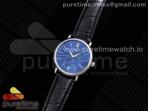 Portofino Automatic SS IW356523 FKF 1:1 Best Edtiion Blue Dial on Black Croco Strap ETA2892