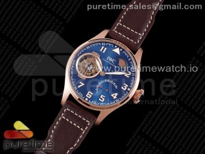 Big Pilot's Constant-Force Tourbillon RG JBF Maker Best Edition Blue Dial on Brown Leather Strap