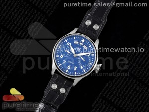 Big Pilot Annual Calendar SS IW5027 AZF 1:1 Best Edition Blue Dial on Black Leather Strap A52850