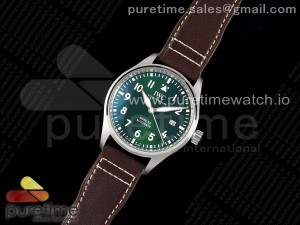 Pilot Mark XX IW328205 ZF 1:1 Best Edition Green Dial on Brown Leather Strap A32111