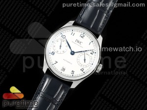 Portugieser Automatic 42mm SS APSF 1:1 Best Edition White Dial Blue Marker on Blue Leather Strap A52010