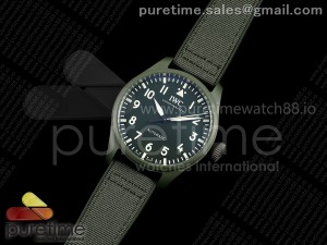 Big Pilot 43 Woodland Green Ceramic IW329802 M+F 1:1 Best Edition on Nylon Strap 8N24