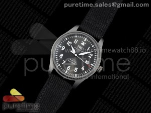 Mark XX Patrouille Suisse Titanium IW328209 M+F 1:1 Best Edition on Black Nylon Strap Miyota9015