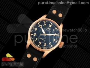 Big Pilot  43 "Mr Porter" Bronze IW329703 M+F 1:1 Best Edition on Black Leather Strap 8N24
