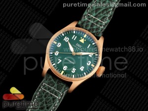 Big Pilot  43 Spitfire Bronze IW329702 M+F 1:1 Best Edition on Green Leather Strap 8N24