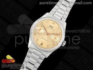 Portugieser Automatic 42mm SS APSF 1:1 Best Edition YG Dial on SS Bracelet A52010
