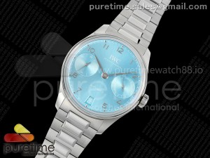 Portugieser Automatic 42mm SS APSF 1:1 Best Edition Ice Blue Dial on SS Bracelet A52010