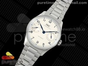 Portugieser Automatic 42mm SS APSF 1:1 Best Edition White/Blue Dial on SS Bracelet A52010