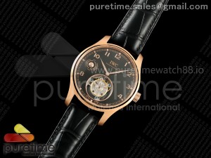 Portugieser Tourbillon RG RMS Best Edition Gray Dial on Black Leather Strap