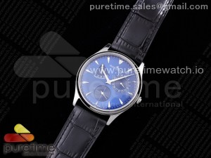 Master Ultra Thin Réserve de Marche SS AZF 1:1 Best Edition Blue Dial on Black Leather Strap A938