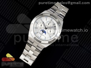 Overseas Perpetual Calendar SS 8F Best Edition Silver Dial on SS Bracelet A1120