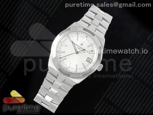 Overseas 4500V SS MKSF 1:1 Best Edition White Dial on SS Bracelet A5100