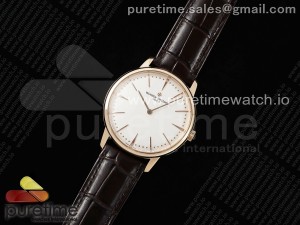 Patrimony RG KZF Best Edition White Dial on Brown Leather Strap MIYOTA 9015