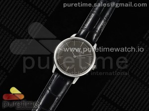 Patrimony SS KZF Best Edition Gray Dial on Black Leather Strap MIYOTA 9015