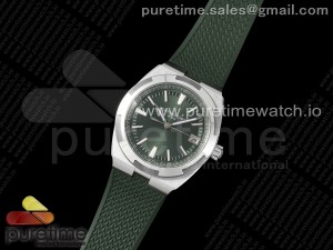 Overseas 4500V SS 8F 1:1 Best Edition Green Dial on Green Rubber Strap A5100