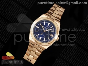 Overseas 4500V RG 8F 1:1 Best Edition Blue Dial on RG Bracelet A5100