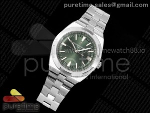 Overseas 4500V SS 8F 1:1 Best Edition Green Dial on SS Bracelet A5100