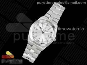 Overseas Ultra-Thin 2000V V8F Best Edition White Dial on SS Bracelet A1120