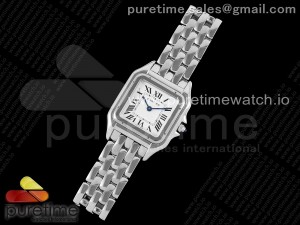 Panthère 27mm BVF 1:1 Best Edition SS White Dial on SS Bracelet Ronda Quartz