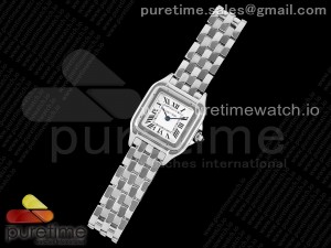 Panthère 22mm BVF 1:1 Best Edition SS White Dial on SS Bracelet Ronda Quartz