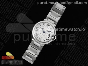 Ballon Bleu 36mm SS 3KF 1:1 Best Edition White Dial on SS Bracelet A076