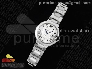 Ballon Bleu 33mm SS 3KF 1:1 Best Edition White Dial on SS Bracelet A076