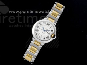 Ballon Bleu 33mm SS/YG 3KF 1:1 Best Edition White Dial on SS/YG Bracelet A076