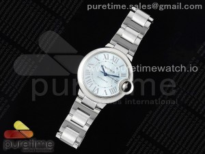 Ballon Bleu 33mm SS 3KF 1:1 Best Edition Ice Blue Dial on SS Bracelet A076