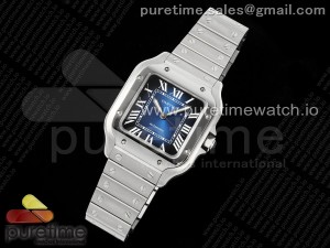 Santos de Cartier 40mm BVF 1:1 Best Edition Blue Dial on SS SmartLinks Bracelet MIYOTA 9015