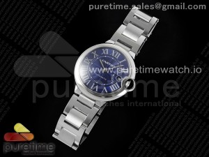 Ballon Bleu 40mm SS CHF 1:1 Best Edition Blue Texture Dial on SS Bracelet A2824