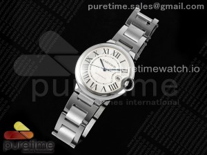 Ballon Bleu 40mm SS CHF 1:1 Best Edition White Texture Dial on SS Bracelet A2824