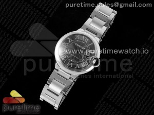 Ballon Bleu 40mm SS CHF 1:1 Best Edition Black Texture Dial on SS Bracelet A2824