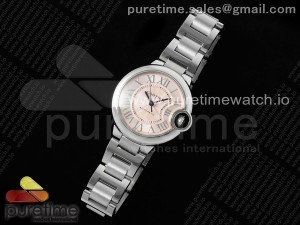 Ballon Bleu 33mm SS CHF 1:1 Best Edition Pink Texture Dial on SS Bracelet NH05A