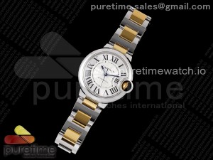 Ballon Bleu 33mm SS/YG AF 1:1 Best Edition Silver Dial on SS/YG Bracelet SEIKO NH05A